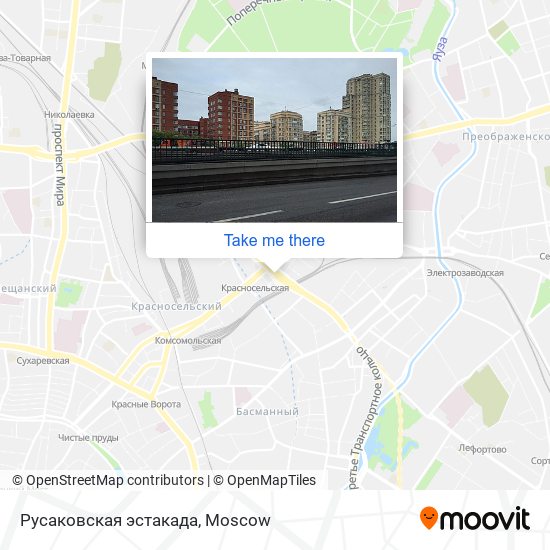 Русаковская эстакада map
