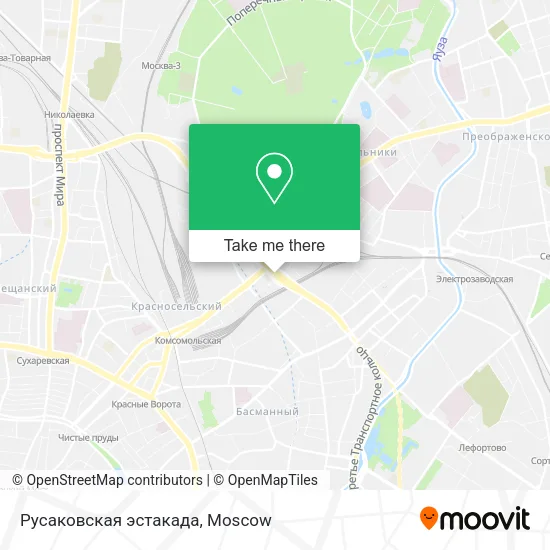 Русаковская эстакада map