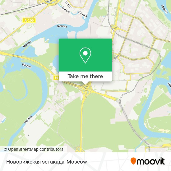 Новорижская эстакада map