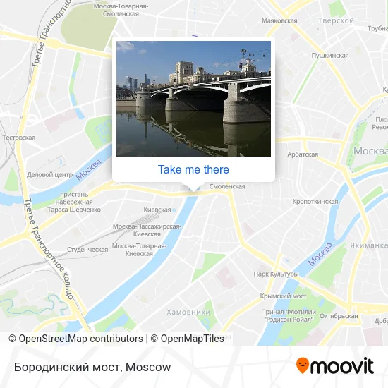 Бородинский мост map