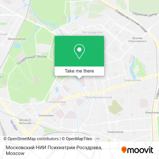 Московский НИИ Психиатрии Росздрава map