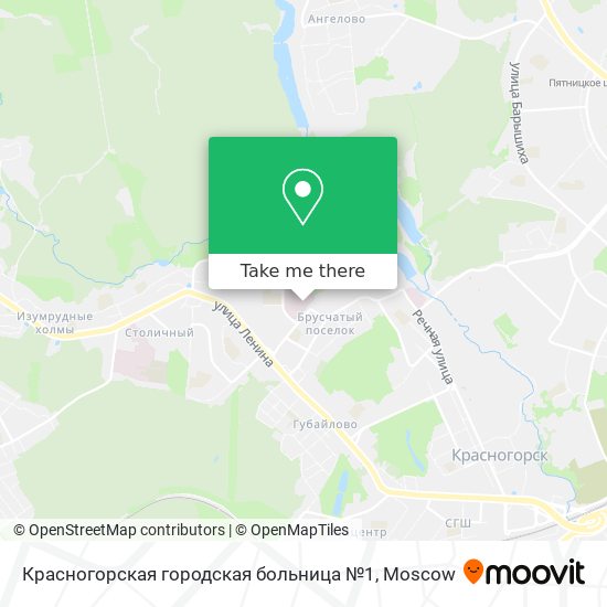 Красногорская городская больница №1 map