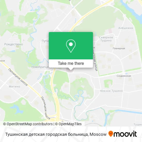 Тушинская детская городская больница map