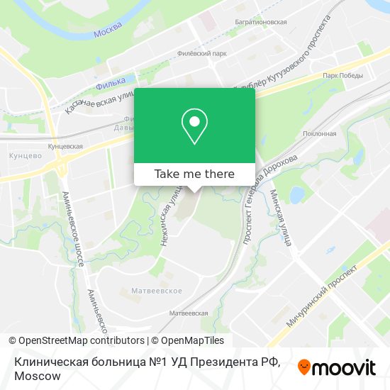 Клиническая больница №1 УД Президента РФ map