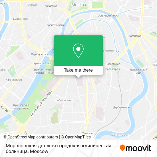 Морозовская детская городская клиническая больница map