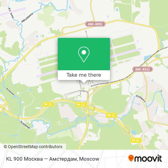 KL 900 Москва — Амстердам map