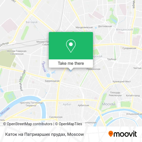 Каток на Патриарших прудах map