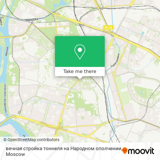 вечная стройка тоннеля на Народном ополчении map