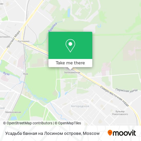 Усадьба банная на Лосином острове map