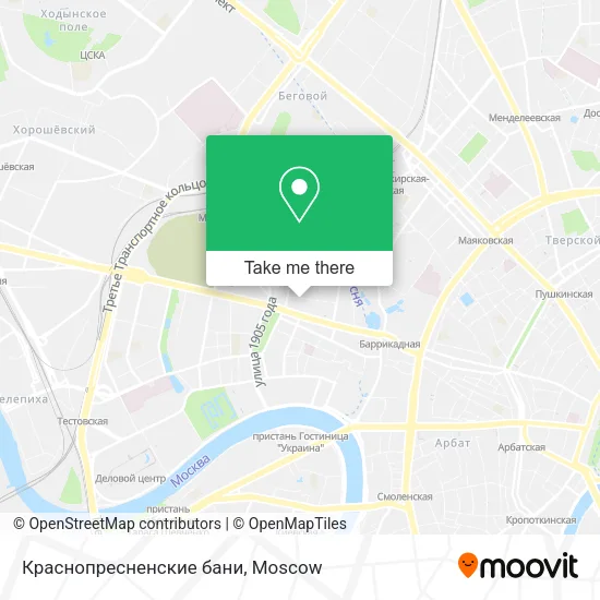 Краснопресненские бани map