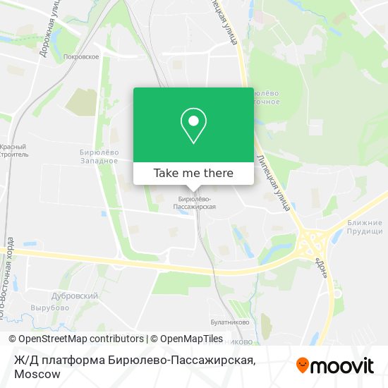 Ж / Д платформа Бирюлево-Пассажирская map