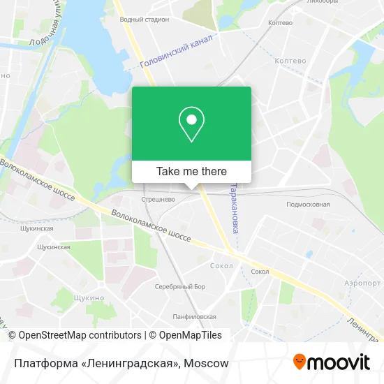 Платформа «Ленинградская» map