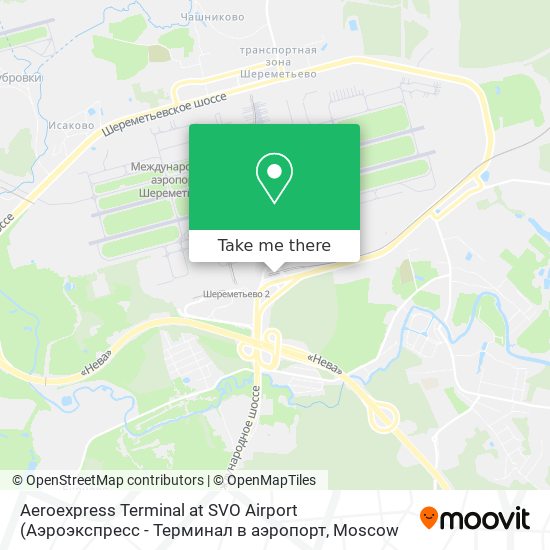 Aeroexpress Terminal at SVO Airport map