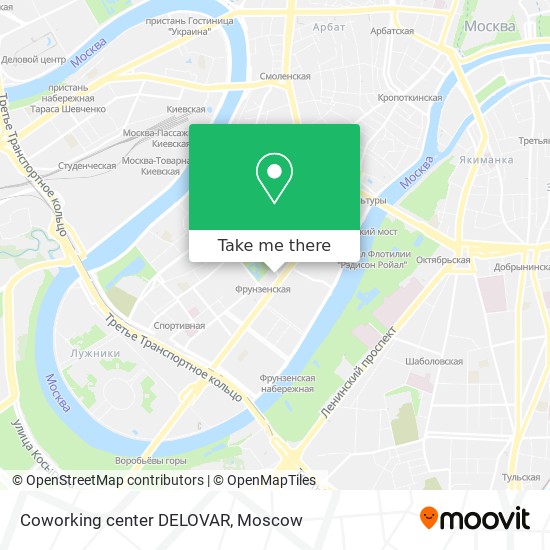 Coworking center DELOVAR map