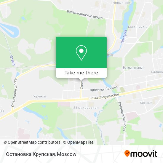 Остановка Крупская map