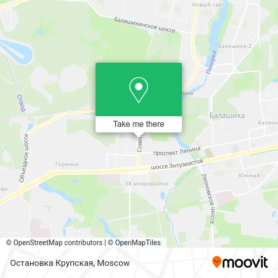 Остановка Крупская map