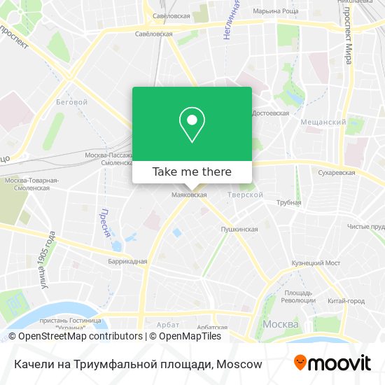 Качели на Триумфальной площади map