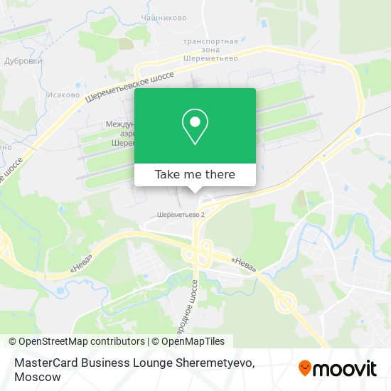 MasterCard Business Lounge Sheremetyevo map