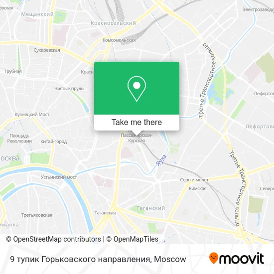 9 тупик Горьковского направления map