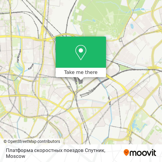 Платформа скоростных поездов Спутник map