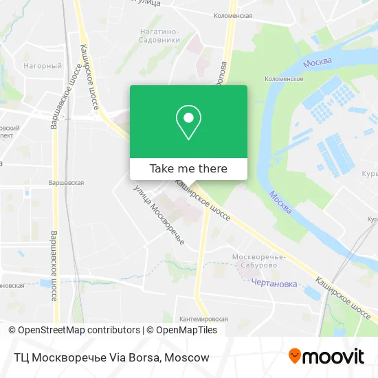 ТЦ Москворечье  Via Borsa map