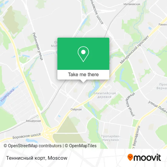 Теннисный корт map