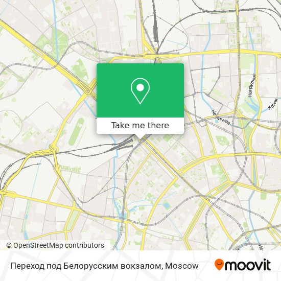 Переход под Белорусским вокзалом map