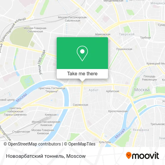 Новоарбатский тоннель map
