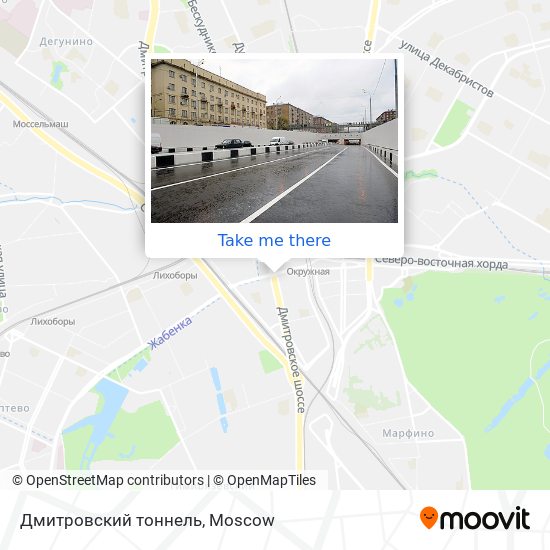 Дмитровский тоннель map