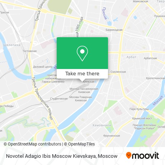 Novotel Adagio Ibis Moscow Kievskaya map