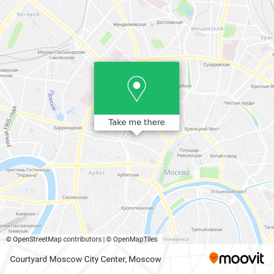 Courtyard Moscow City Center map