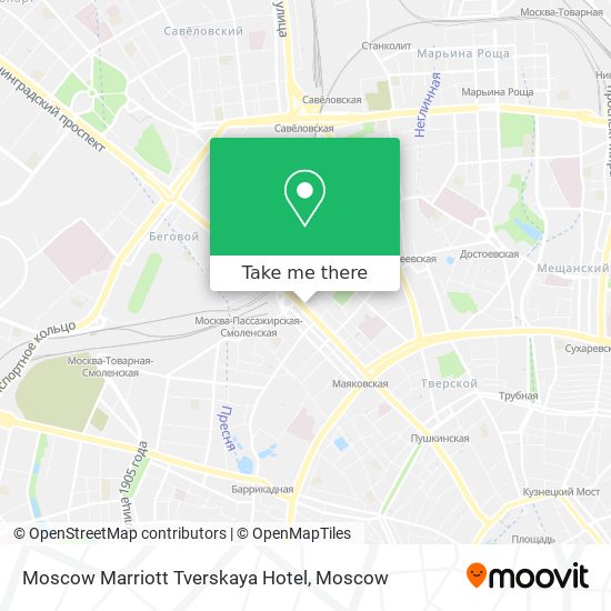 Moscow Marriott Tverskaya Hotel map