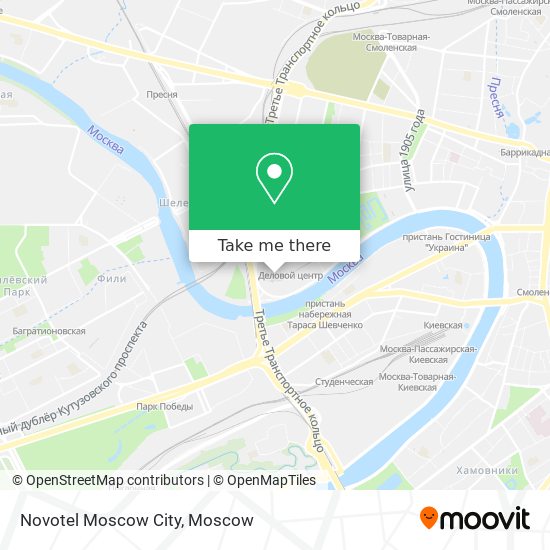 Novotel Moscow City map