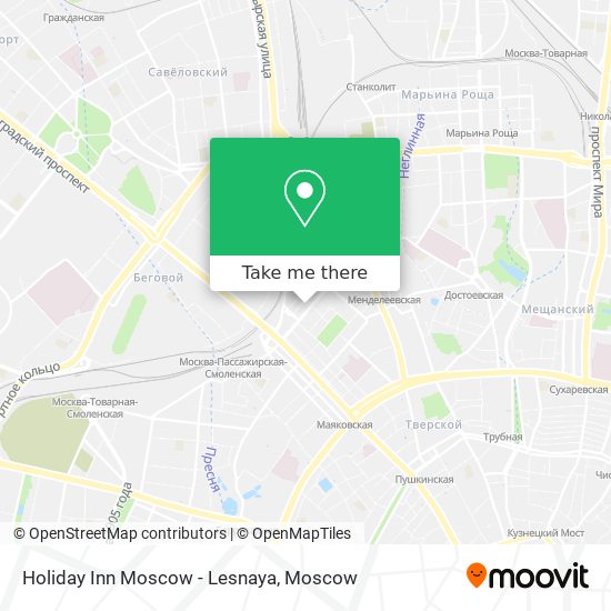 Holiday Inn Moscow - Lesnaya map