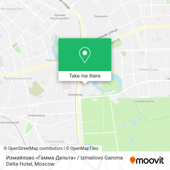 Измайлово «Гамма-Дельта» / Izmailovo Gamma Delta Hotel map