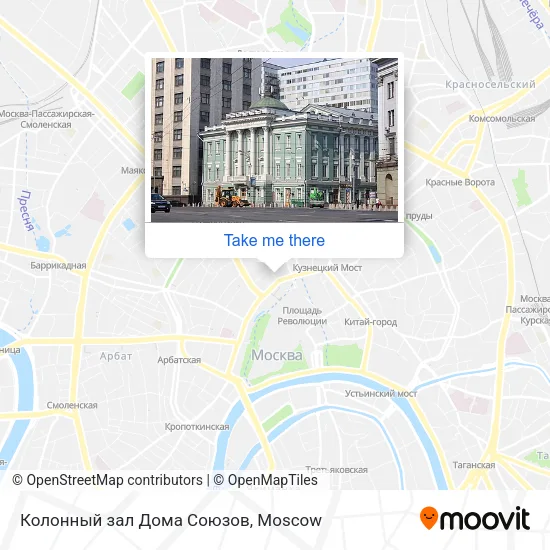 Колонный зал Дома Союзов map