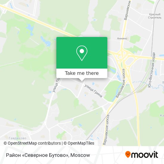 Район «Северное Бутово» map