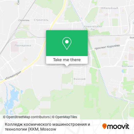 Колледж космического машиностроения и технологии map