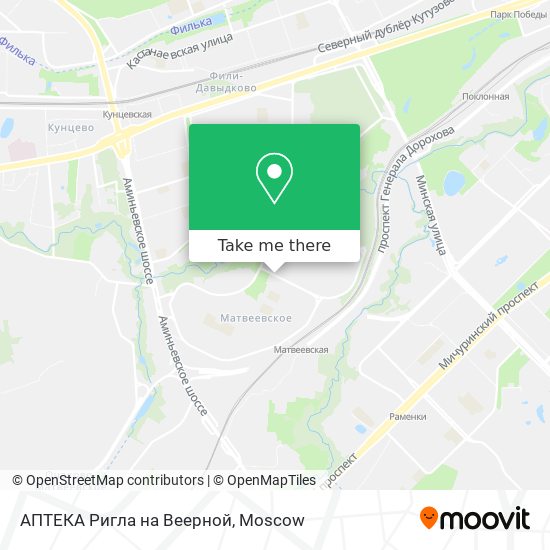 АПТЕКА Ригла на Веерной map