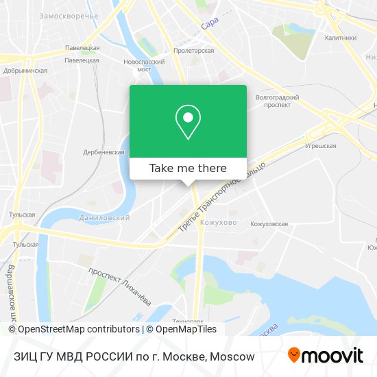 ЗИЦ ГУ МВД РОССИИ по г. Москве map