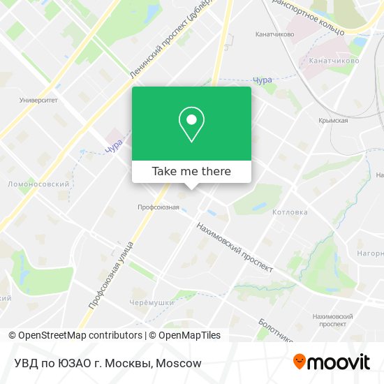 УВД по ЮЗАО г. Москвы map