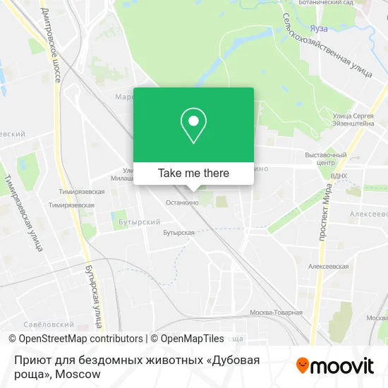 Приют для бездомных животных «Дубовая роща» map