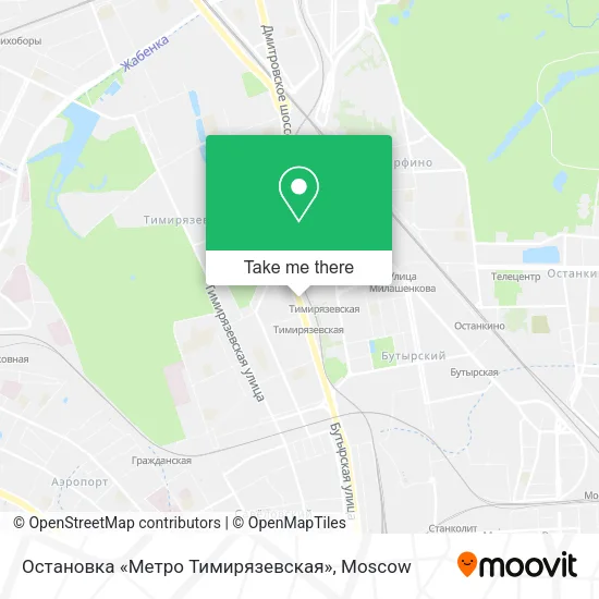 Остановка «Метро Тимирязевская» map