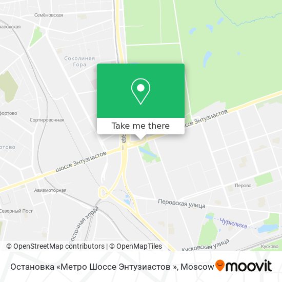 Остановка «Метро  Шоссе Энтузиастов » map