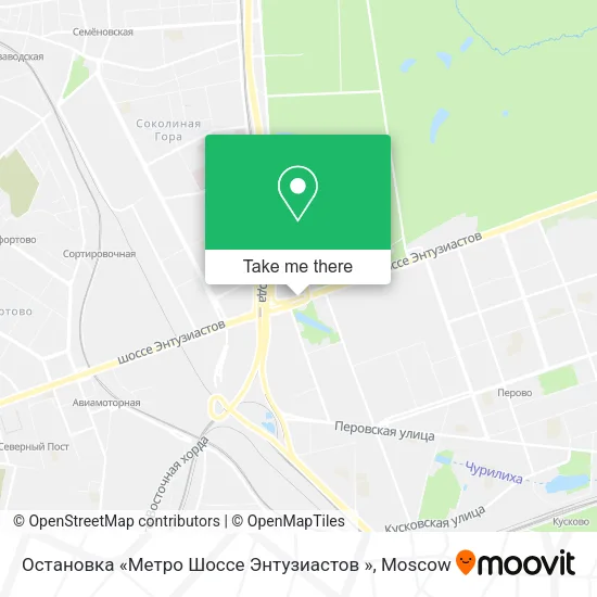 Остановка «Метро  Шоссе Энтузиастов » map