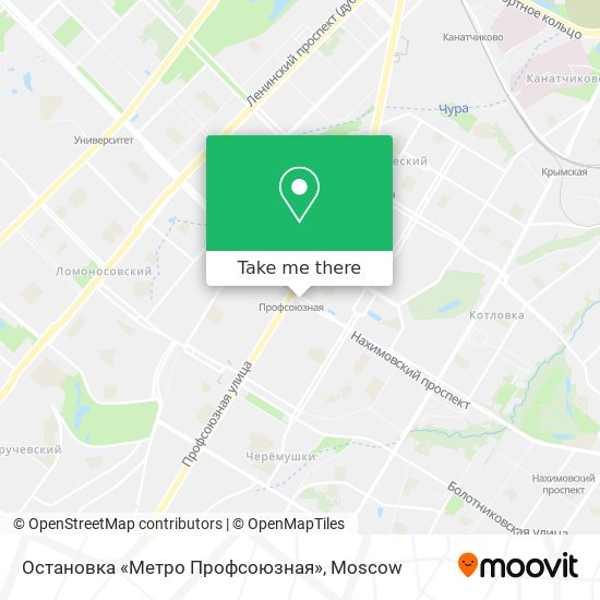 Остановка «Метро Профсоюзная» map