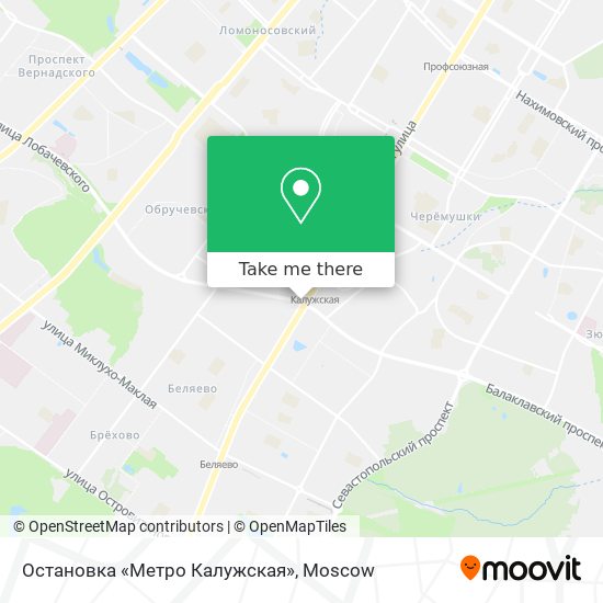 Остановка «Метро Калужская» map