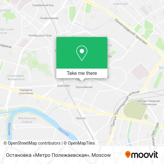 Остановка «Метро Полежаевская» map