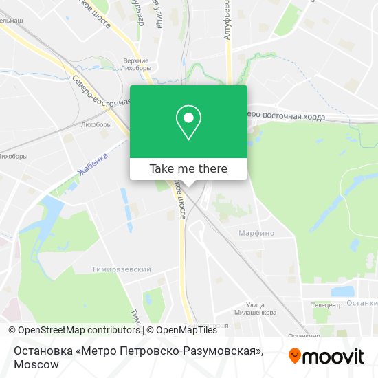 Остановка «Метро Петровско-Разумовская» map
