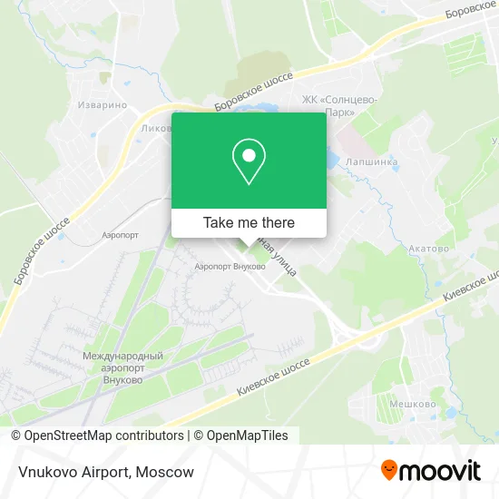 Vnukovo Airport map